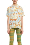 Endless Joy Opening Ceremony Acid Flower Aloha Shirt In Sky Multi