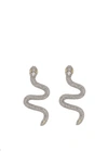 ALESSANDRA RICH OPENING CEREMONY CRYSTAL SNAKE EARRINGS,ST223229