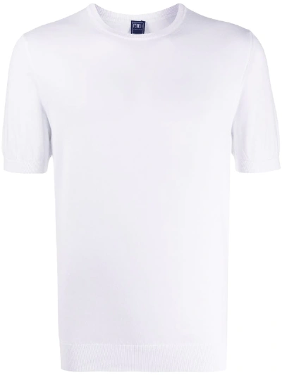 Fedeli Ribbed-trim T-shirt In White