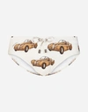 DOLCE & GABBANA SWIMMING BRIEFS WITH SMALL CAR PRINT