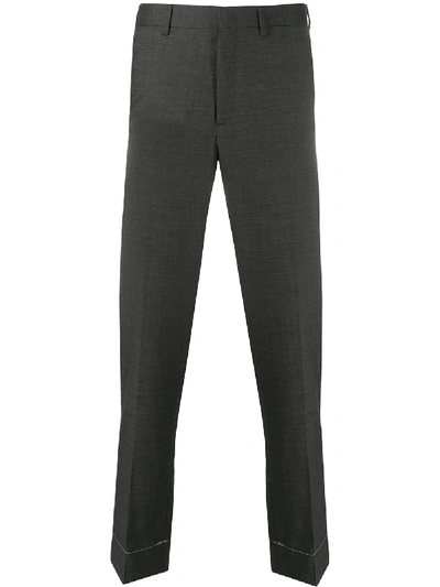 Brioni Straight-leg Tailored Trousers In Grey