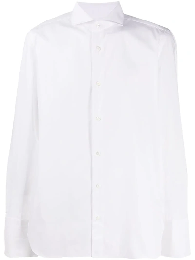 Borrelli Classic Collar Shirt In White