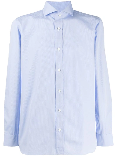 Borrelli Pinstriped Shirt In Blue