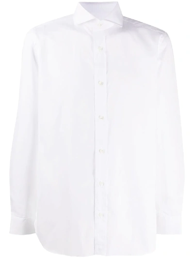 Borrelli Classic Collar Shirt In White