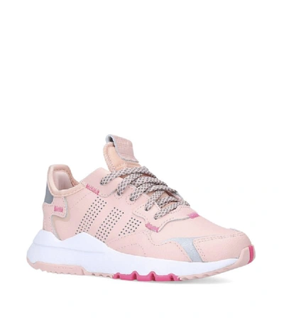 Adidas Originals Kids' Nite Jogger Leather Trainers 6-9 Years In Pink