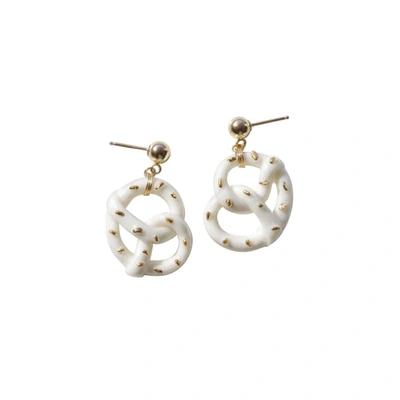 Poporcelain Mini Porcelain Pretzel Earrings