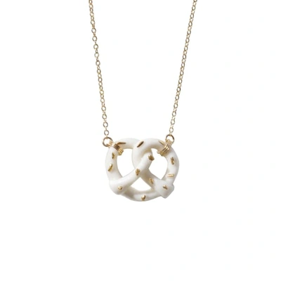 Poporcelain Mini Porcelain Pretzel Necklace