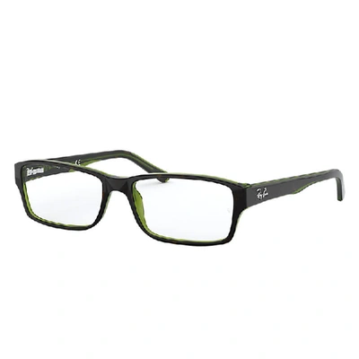 Ray Ban Rb5169 Eyeglasses Tortoise Frame Clear Lenses 52-16 In Havana On Green Transparent
