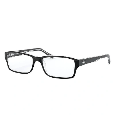 Ray Ban Rb5169 Eyeglasses Black Frame Clear Lenses 54-16