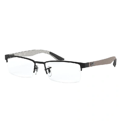 Ray Ban Rb8412 Eyeglasses Grey Frame Clear Lenses 52-17
