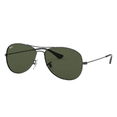 Ray Ban Cockpit Sunglasses Gunmetal Frame Green Lenses 59-14