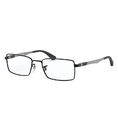Ray Ban Rb6275 Eyeglasses Black Frame Clear Lenses 54-17 In Gunmetal