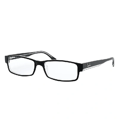 Ray Ban Rb5114 Eyeglasses Black Frame Clear Lenses 52-16