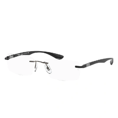 Ray Ban Rb8724 Eyeglasses Black Frame Clear Lenses Polarized 54-17