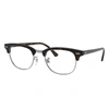 Ray Ban Clubmaster Optics Eyeglasses Tortoise Frame Clear Lenses Polarized 49-21 In Dunkelhavana