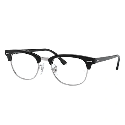 Ray Ban Clubmaster Optics Eyeglasses Black Frame Clear Lenses 51-21 In Schwarz