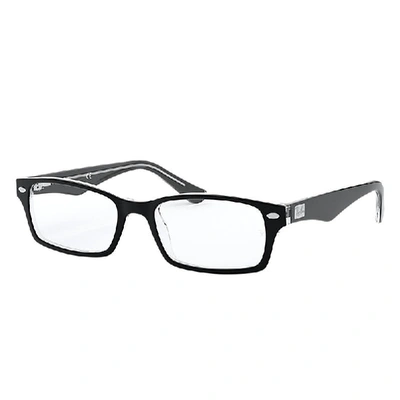 Ray Ban Rb5206 Eyeglasses Black Frame Clear Lenses Polarized 54-18 In Schwarz