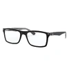 RAY BAN RB5287 EYEGLASSES BLACK FRAME CLEAR LENSES POLARIZED 52-18