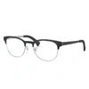 Ray Ban Rb6317 Eyeglasses Black Frame Clear Lenses Polarized 51-20 In Schwarz