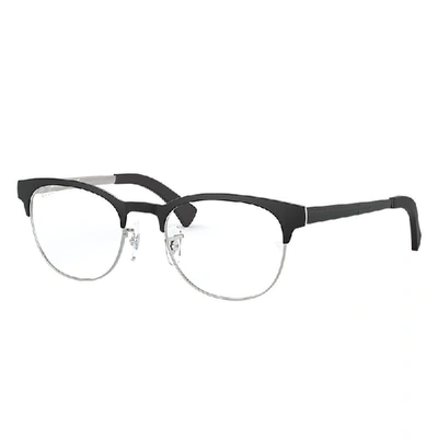Ray Ban Rb6317 Eyeglasses Black Frame Clear Lenses Polarized 51-20 In Schwarz