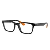 Ray Ban Rb7025 Eyeglasses Black Frame Clear Lenses Polarized 55-17 In Black