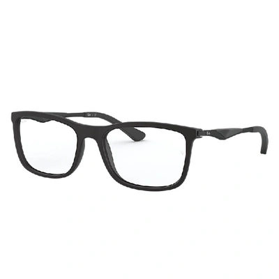 Ray Ban Rb7029 Eyeglasses Black Frame Clear Lenses Polarized 55-17
