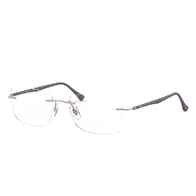 Ray Ban Rb8725 Eyeglasses Brown Frame Clear Lenses Polarized 54-17