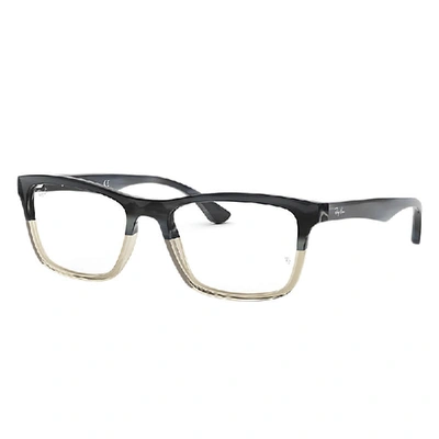 Ray Ban Rb5279 Eyeglasses Grey Frame Clear Lenses Polarized 55-18 In Grey Horn