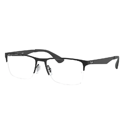 Ray Ban Rb6335 Eyeglasses Black Frame Clear Lenses Polarized 56-17
