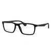 Ray Ban Rb7056 Eyeglasses Black Frame Clear Lenses Polarized 53-17 In Black