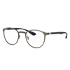 Ray Ban Rb6355 Eyeglasses Black Frame Clear Lenses Polarized 50-20 In Gunmetal