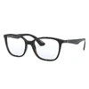 Ray Ban Rb7066 Eyeglasses Black Frame Clear Lenses Polarized 52-17 In Black