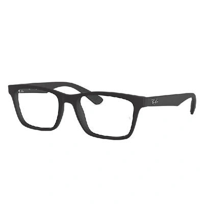 Ray Ban Rb7025 Eyeglasses Black Frame Clear Lenses Polarized 55-17