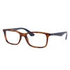 Ray Ban Rb7047 Eyeglasses Blue Frame Clear Lenses Polarized 54-17 In Blue