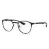 Ray Ban Rb6355 Eyeglasses Black Frame Clear Lenses Polarized 47-20 In Gunmetal