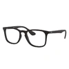 Ray Ban Rb7074 Eyeglasses Black Frame Clear Lenses Polarized 52-18 In Black