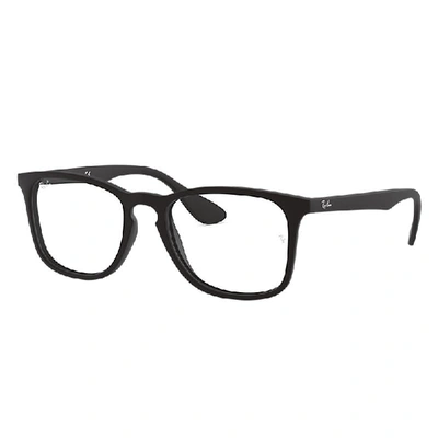 Ray Ban Rb7074 Eyeglasses Black Frame Clear Lenses Polarized 52-18