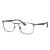 Ray Ban Rb6363 Eyeglasses Gunmetal Frame Clear Lenses 54-18 In Gunmetal