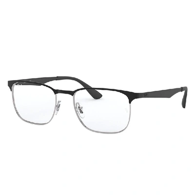 Ray Ban Rb6363 Eyeglasses Black Frame Clear Lenses Polarized 54-18