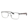Ray Ban Rb8416 Eyeglasses Grey Frame Clear Lenses Polarized 55-17 In Gunmetal