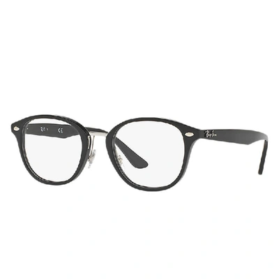 Ray Ban Rb5355 Eyeglasses Black Frame Clear Lenses Polarized 50-21 In Schwarz