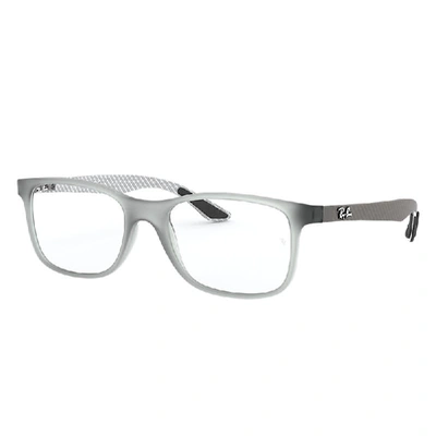 Ray Ban Rb8903 Eyeglasses Grey Frame Clear Lenses Polarized 55-18