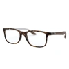 RAY BAN RB8903 OPTICS EYEGLASSES BROWN FRAME CLEAR LENSES POLARIZED 55-18