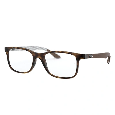 RAY BAN EYEGLASSES UNISEX RB8903 OPTICS - BROWN FRAME CLEAR LENSES POLARIZED 55-18