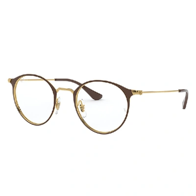 Ray Ban Rb6378 Eyeglasses Gold Frame Clear Lenses Polarized 47-21