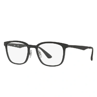 Ray Ban Rb7117 Eyeglasses Black Frame Clear Lenses Polarized 52-19