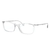 Ray Ban Rb7031 Eyeglasses Transparent Frame Clear Lenses Polarized 53-17 In Transparent