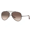 Ray Ban Blaze Aviator Sunglasses Gunmetal Frame Brown Lenses 61-13 In Gunmetal
