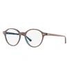 Ray Ban Dean Eyeglasses Light Brown Frame Clear Lenses Polarized 50-19 In Light Brown