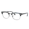 Ray Ban Clubmaster Optics Eyeglasses Blue Frame Clear Lenses 51-21 In Blue